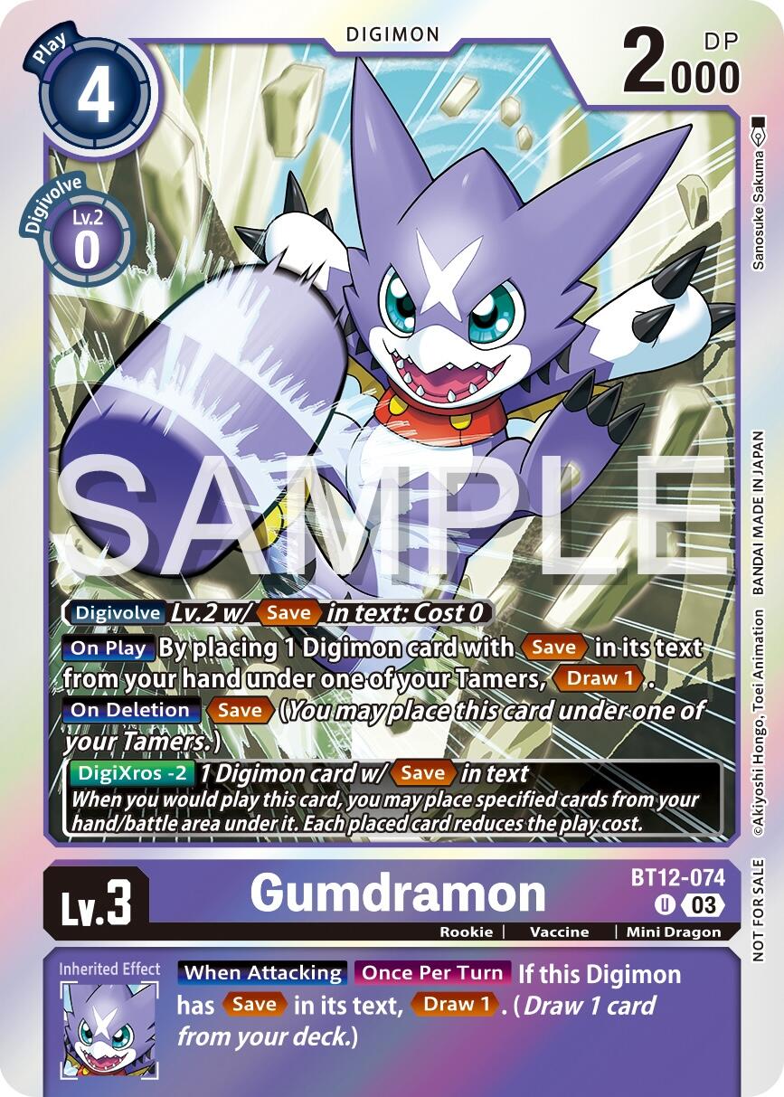 Gumdramon [BT12-074] (Official Tournament Vol.13 Winner Pack) [Across Time Promos] | Devastation Store
