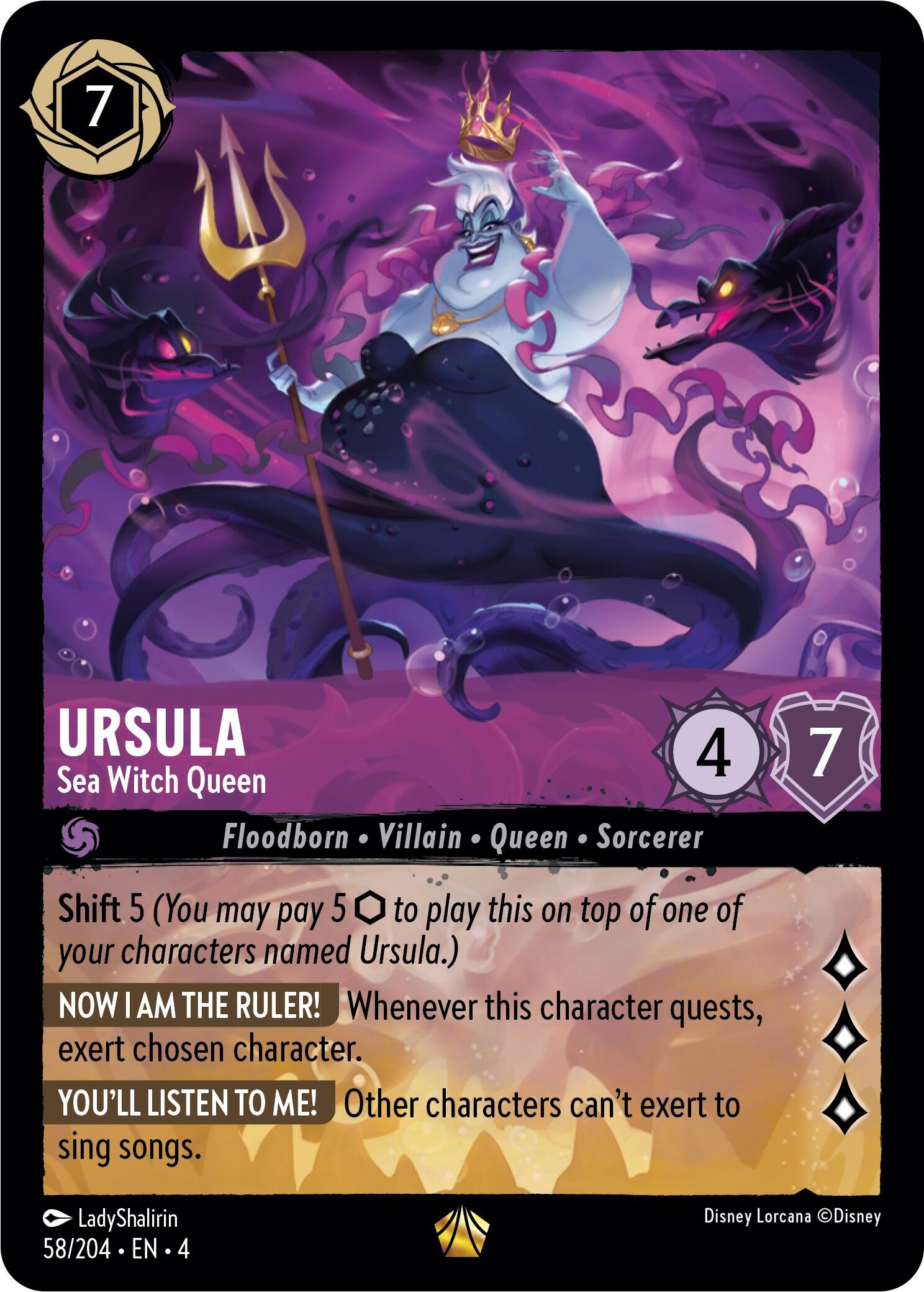 Ursula - Sea Witch Queen (58/204) [Ursula's Return] | Devastation Store