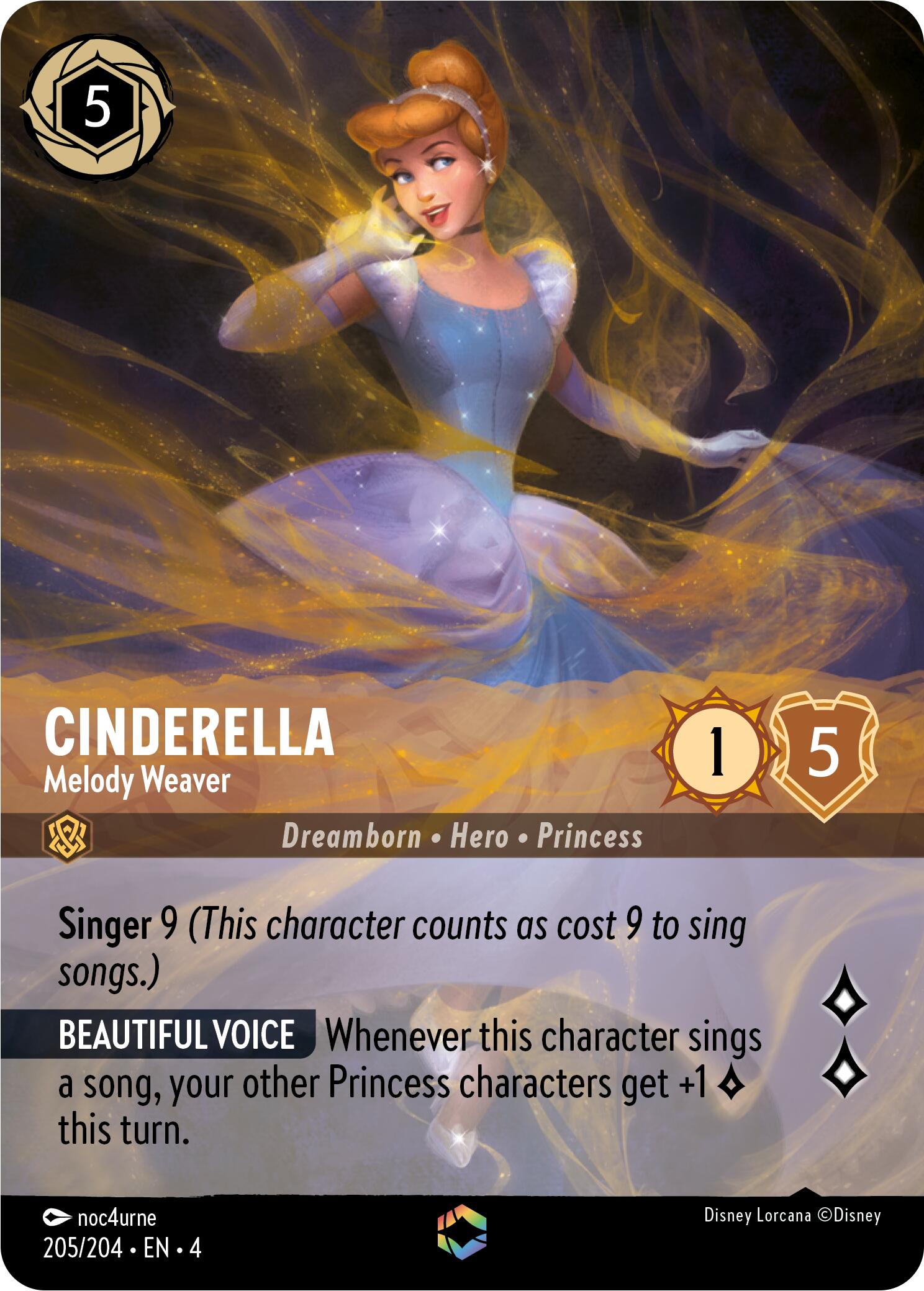 Cinderella - Melody Weaver (Enchanted) (205/204) [Ursula's Return] | Devastation Store
