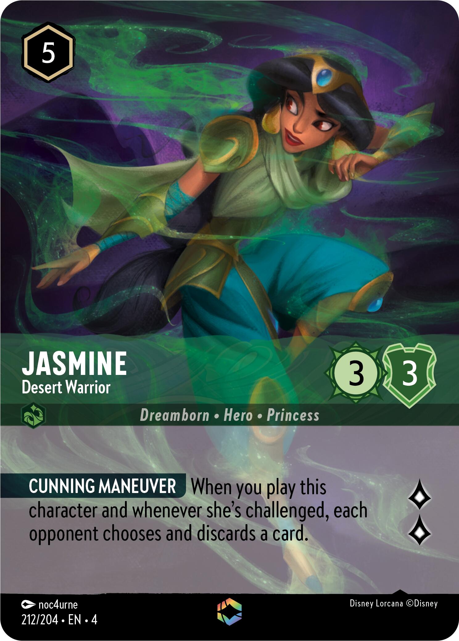 Jasmine - Desert Warrior (Enchanted) (212/204) [Ursula's Return] | Devastation Store