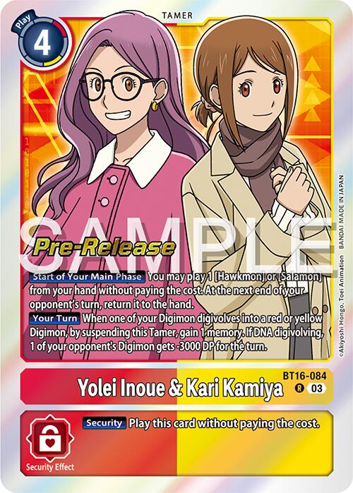Yolei Inoue & Kari Kamiya [BT16-084] [Beginning Observer Pre-Release Promos] | Devastation Store