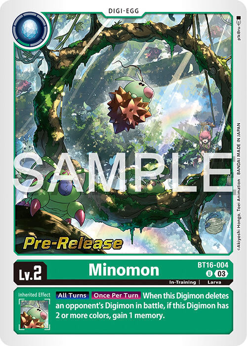 Minomon [BT16-004] [Beginning Observer Pre-Release Promos] | Devastation Store
