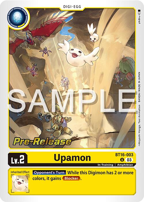 Upamon [BT16-003] [Beginning Observer Pre-Release Promos] | Devastation Store