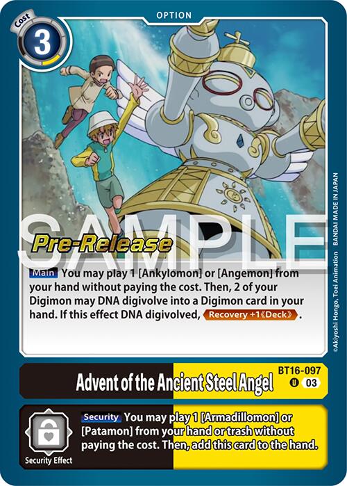 Advent of the Ancient Steel Angel [BT16-097] [Beginning Observer Pre-Release Promos] | Devastation Store