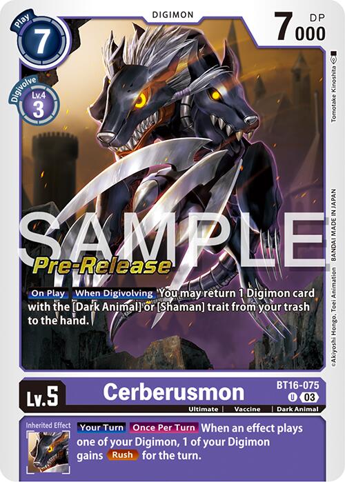 Cerberusmon [BT16-075] [Beginning Observer Pre-Release Promos] | Devastation Store