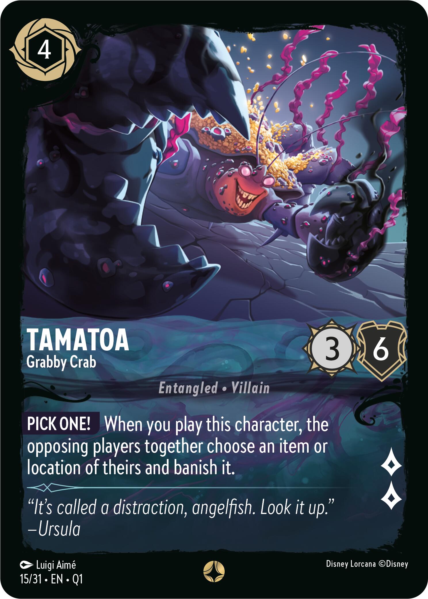 Tamatoa - Grabby Crab (15/31) [Illumineer's Quest: Deep Trouble] | Devastation Store