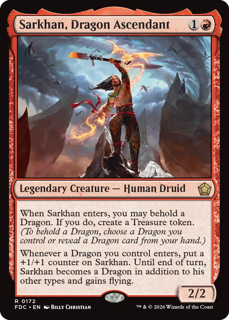 Sarkhan, Dragon Ascendant [Foundations Commander] | Devastation Store