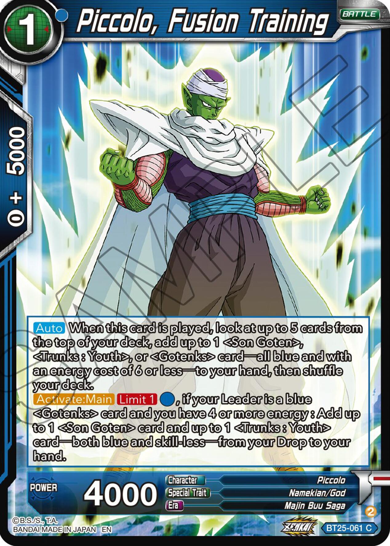 Piccolo, Fusion Training (BT25-061) [Legend of the Dragon Balls] | Devastation Store