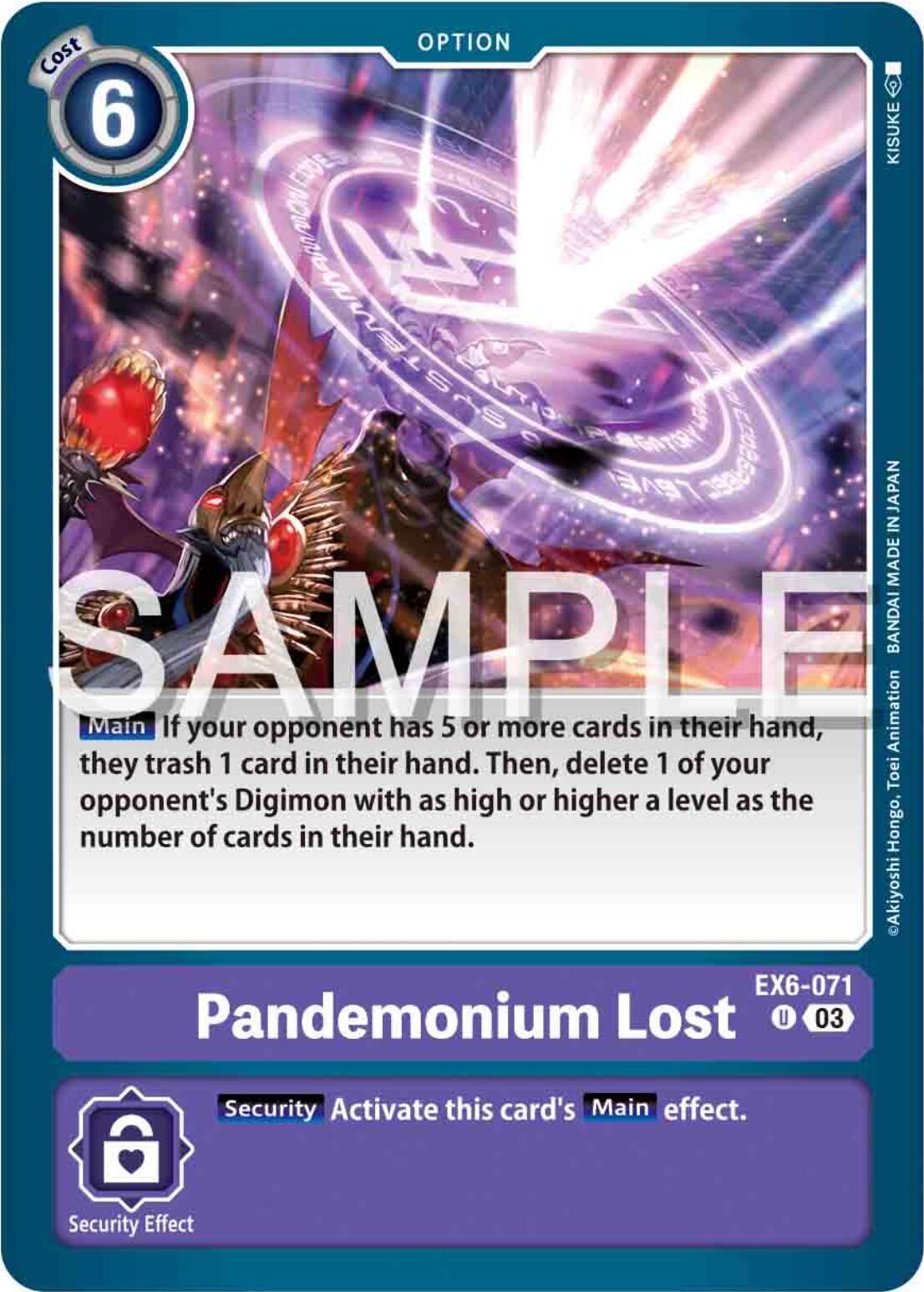 Pandemonium Lost [EX6-071] [Infernal Ascension] | Devastation Store