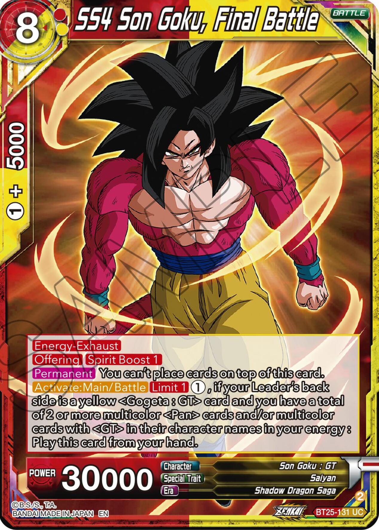 SS4 Son Goku, Final Battle (BT25-131) [Legend of the Dragon Balls] | Devastation Store