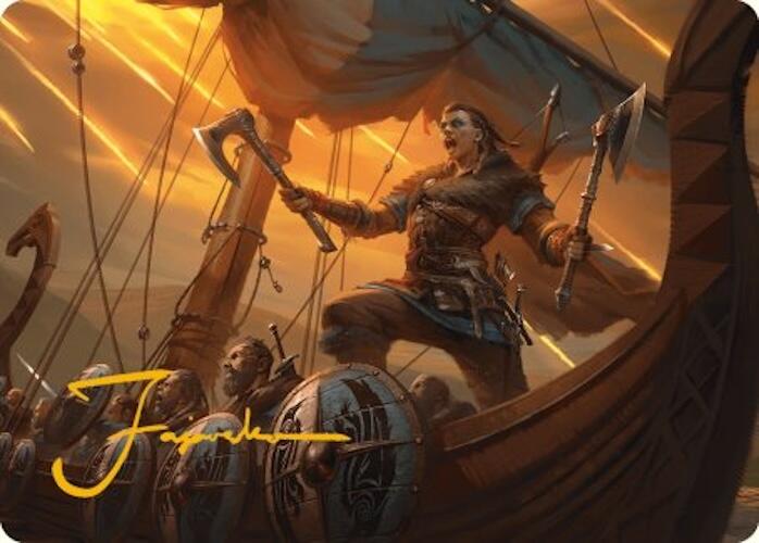 Eivor, Battle-Ready Art Card (Gold-Stamped Signature) [Assassin's Creed Art Series] | Devastation Store