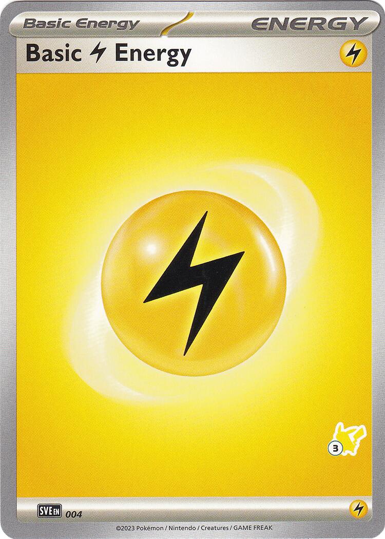 Basic Lightning Energy (004) (Pikachu Stamp #3) [Battle Academy 2024] | Devastation Store