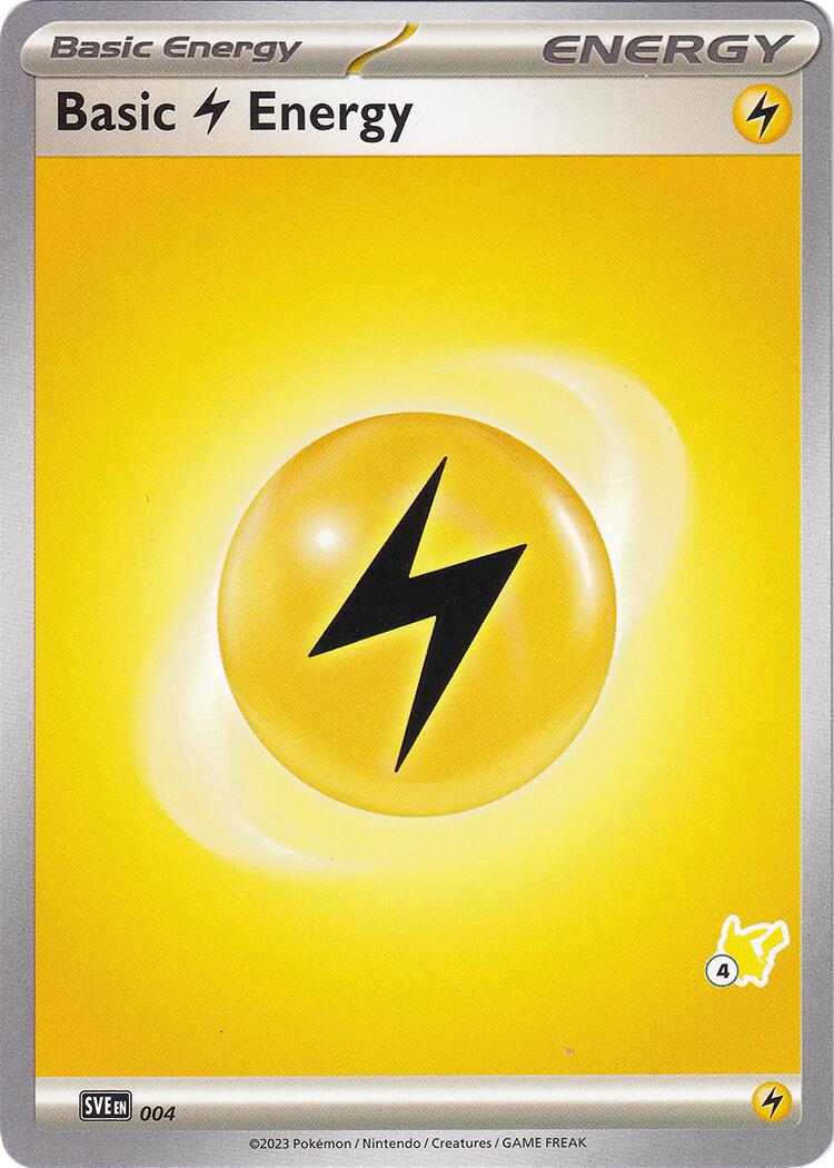 Basic Lightning Energy (004) (Pikachu Stamp #4) [Battle Academy 2024] | Devastation Store
