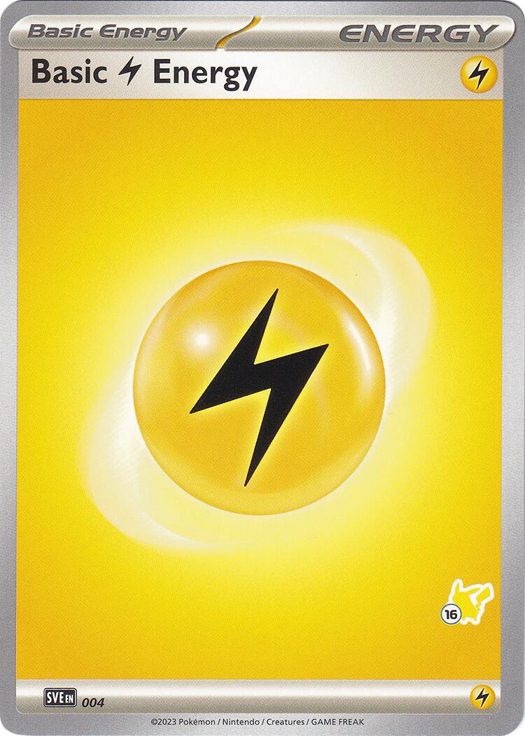 Basic Lightning Energy (004) (Pikachu Stamp #16) [Battle Academy 2024] | Devastation Store