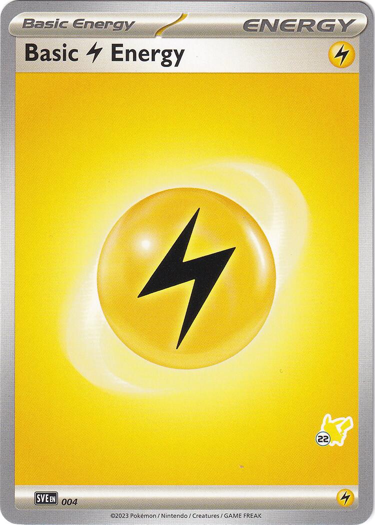Basic Lightning Energy (004) (Pikachu Stamp #22) [Battle Academy 2024] | Devastation Store