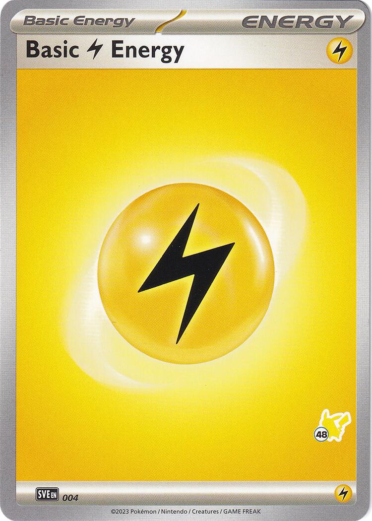 Basic Lightning Energy (004) (Pikachu Stamp #48) [Battle Academy 2024] | Devastation Store