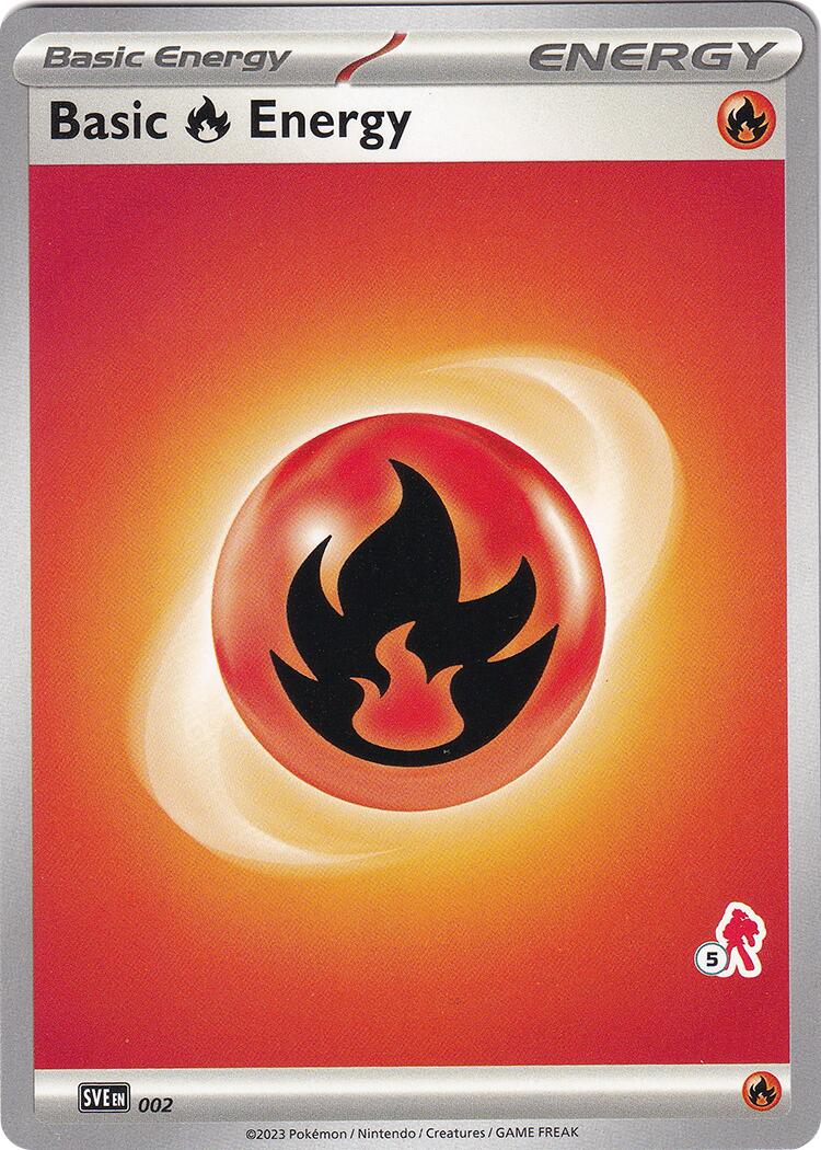 Basic Fire Energy (002) (Armarouge Stamp #5) [Battle Academy 2024] | Devastation Store