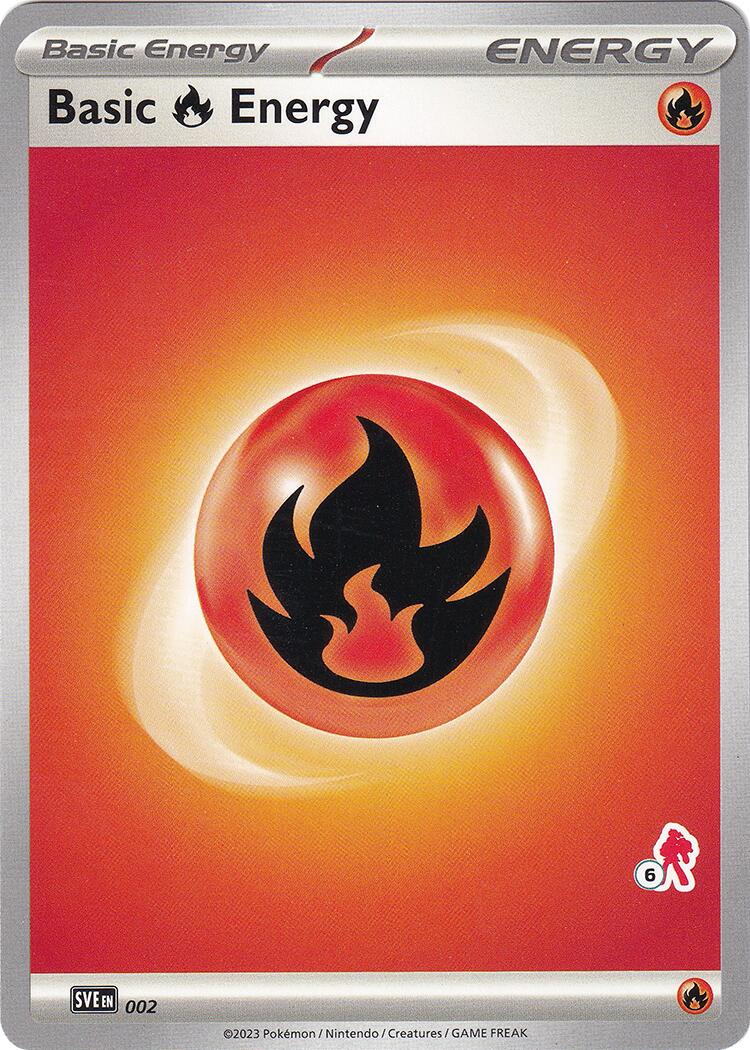 Basic Fire Energy (002) (Armarouge Stamp #6) [Battle Academy 2024] | Devastation Store