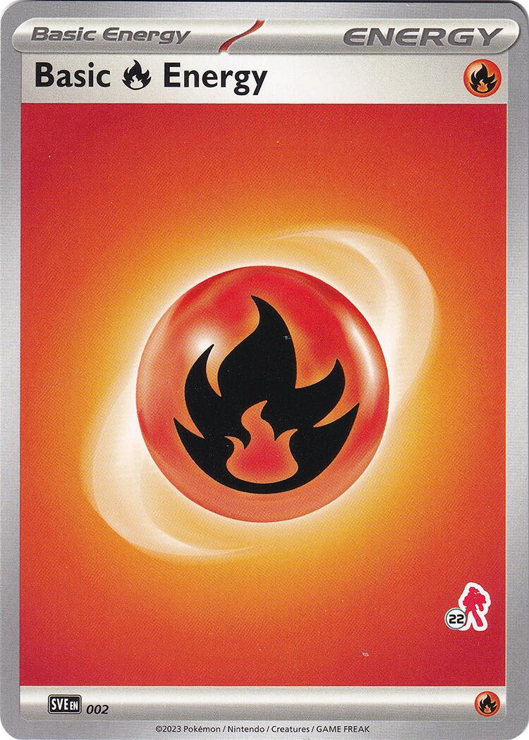 Basic Fire Energy (002) (Armarouge Stamp #22) [Battle Academy 2024] | Devastation Store