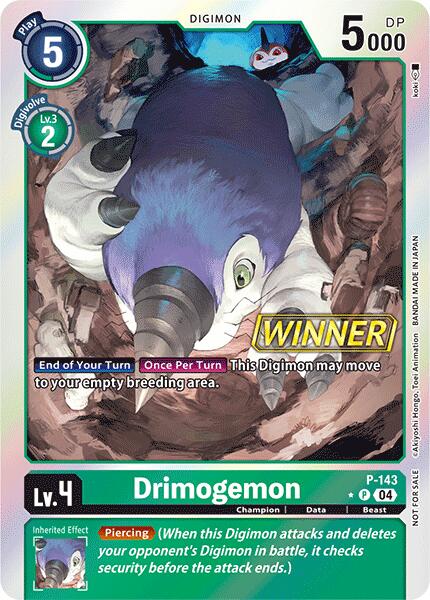 Drimogemon [P-143] (Store Tournament 2024 Jul. – Sep. Winner Pack) [Promotional Cards] | Devastation Store