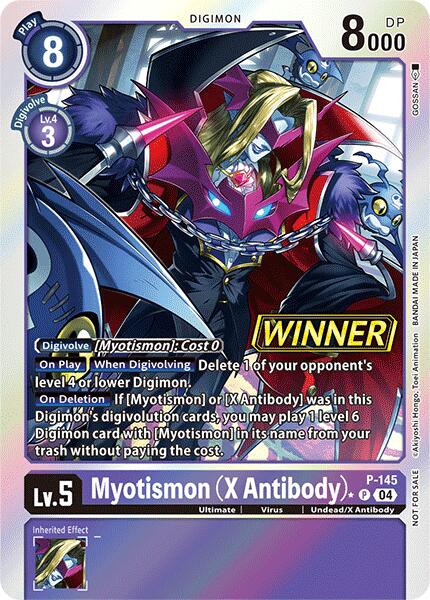 Myotismon (X Antibody) [P-145] (Store Tournament 2024 Jul. – Sep. Winner Pack) [Promotional Cards] | Devastation Store