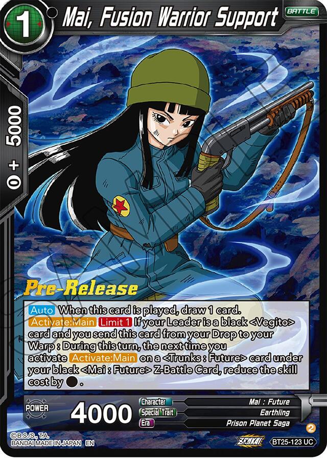 Mai, Fusion Warrior Support (BT25-123) [Legend of the Dragon Balls Prerelease Promos] | Devastation Store