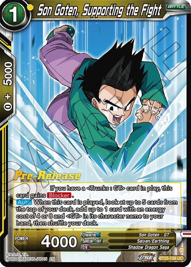 Son Goten, Supporting the Fight (BT25-108) [Legend of the Dragon Balls Prerelease Promos] | Devastation Store