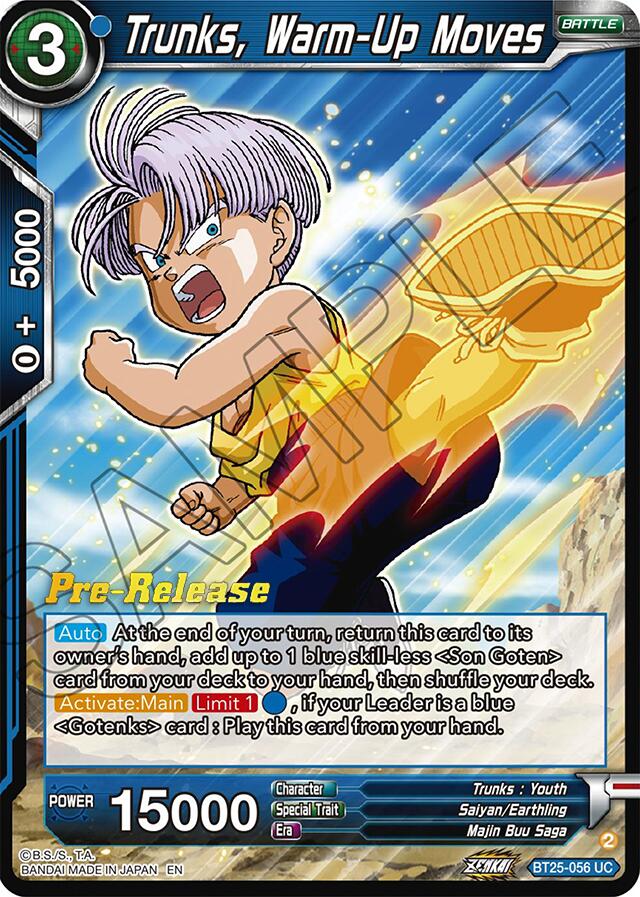 Trunks, Warm-Up Moves (BT25-056) [Legend of the Dragon Balls Prerelease Promos] | Devastation Store