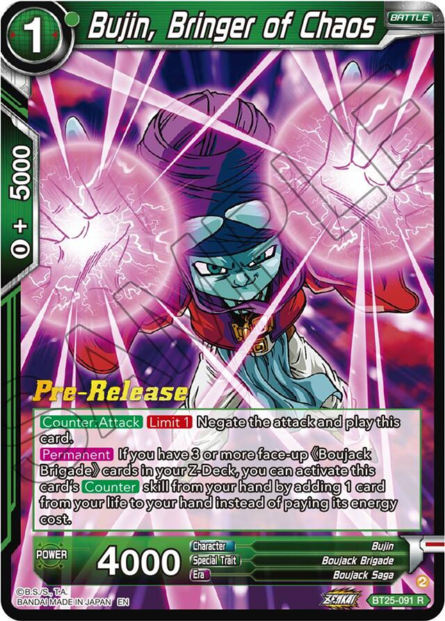 Bujin, Bringer of Chaos (BT25-091) [Legend of the Dragon Balls Prerelease Promos] | Devastation Store