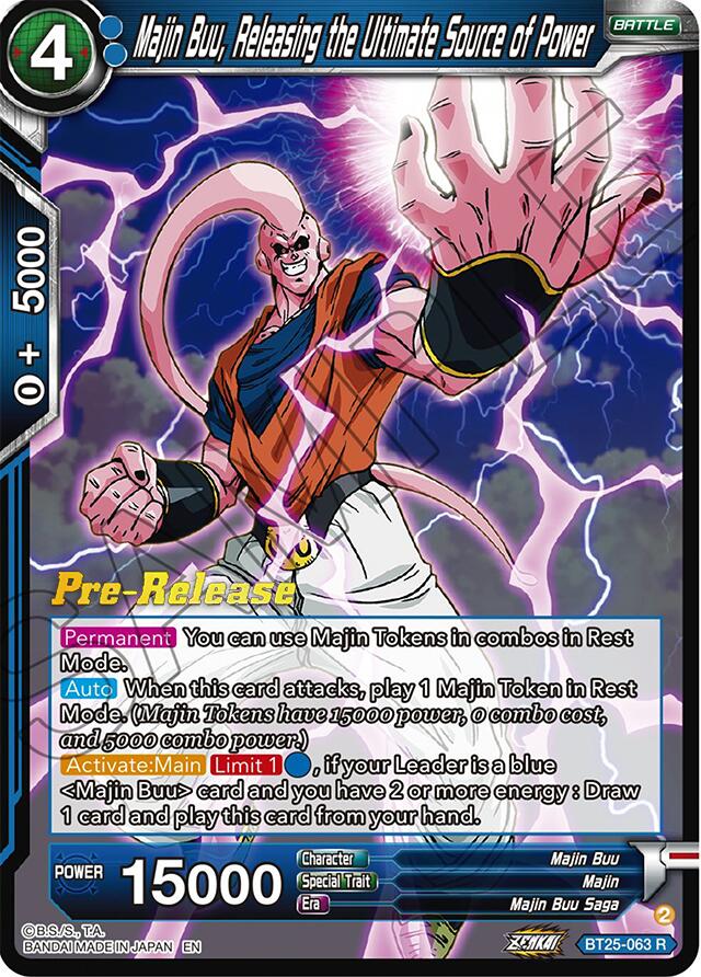 Majin Buu, Releasing the Ultimate Source of Power (BT25-063) [Legend of the Dragon Balls Prerelease Promos] | Devastation Store