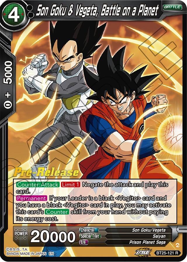 Son Goku & Vegeta, Battle on a Planet (BT25-121) [Legend of the Dragon Balls Prerelease Promos] | Devastation Store