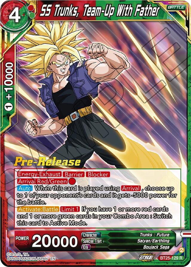 SS Trunks, Team-Up With Father (BT25-129) [Legend of the Dragon Balls Prerelease Promos] | Devastation Store