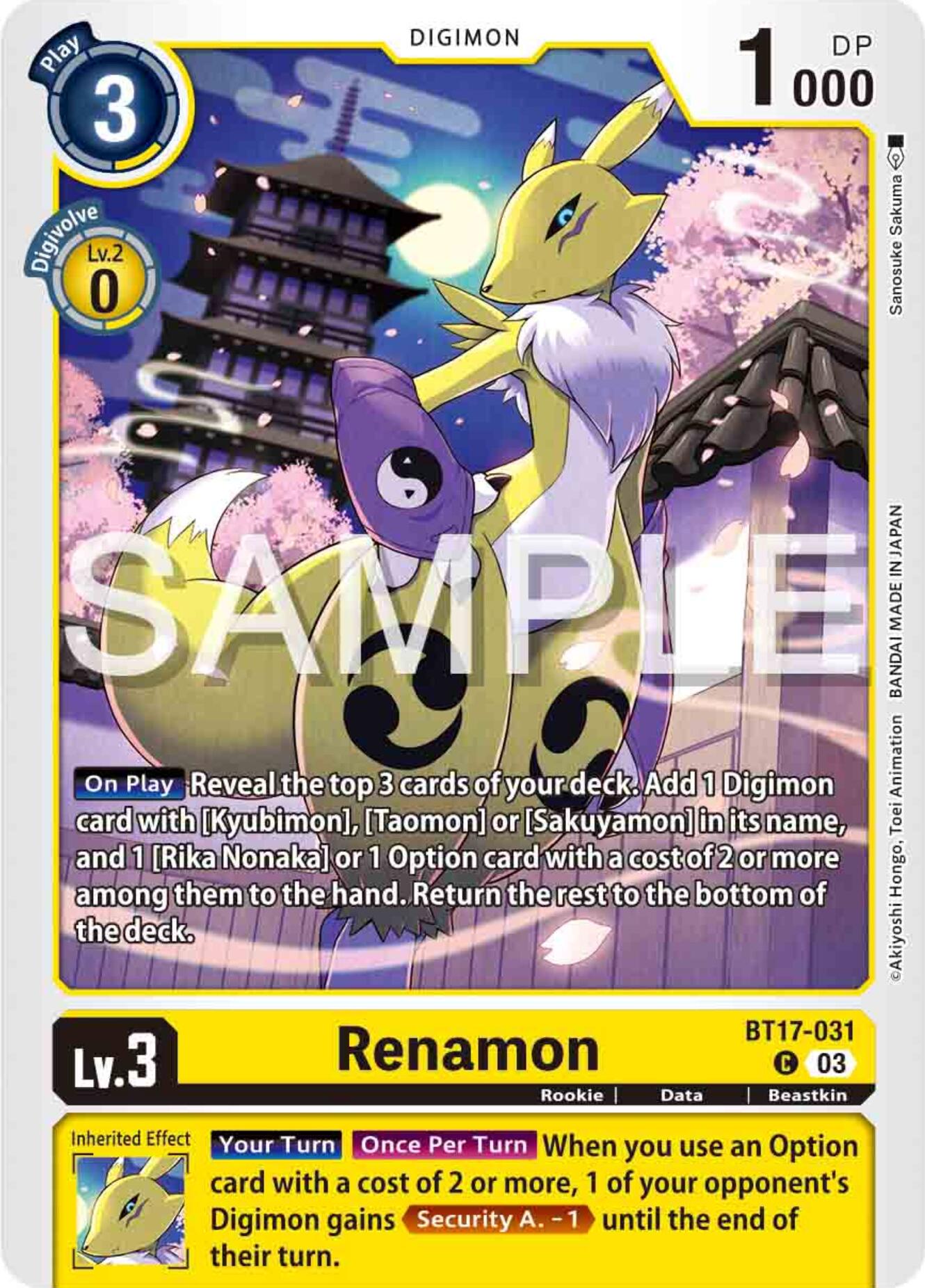 Renamon [BT17-031] [Secret Crisis] | Devastation Store