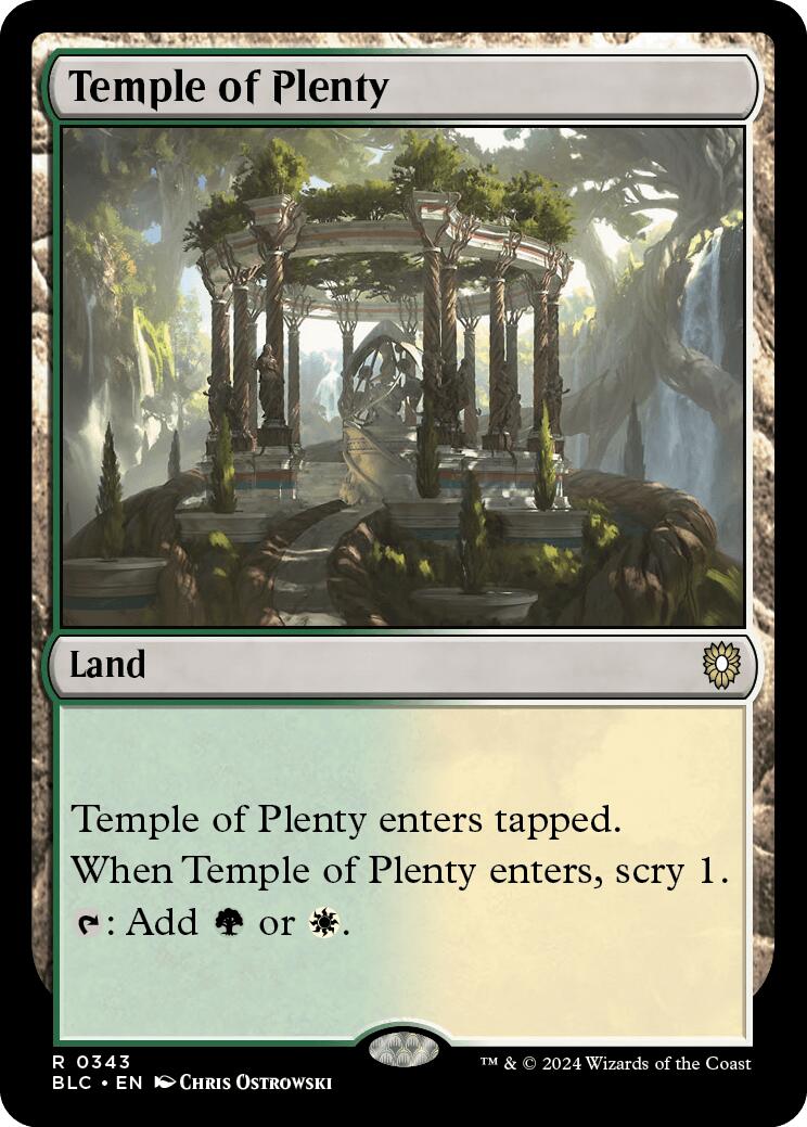 Temple of Plenty [Bloomburrow Commander] | Devastation Store