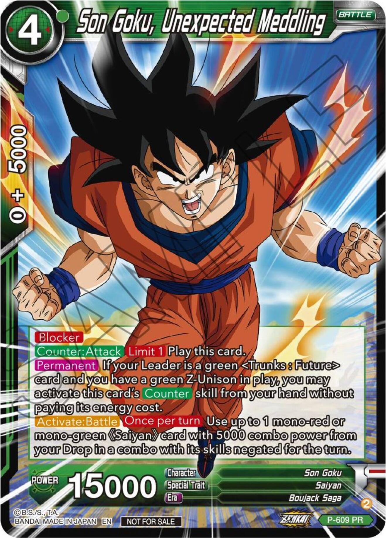 Son Goku, Unexpected Meddling (Tournament Pack Vol. 8) (P-609) [Promotion Cards] | Devastation Store