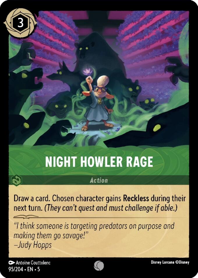 Night Howler Rage (95/204) [Shimmering Skies] | Devastation Store
