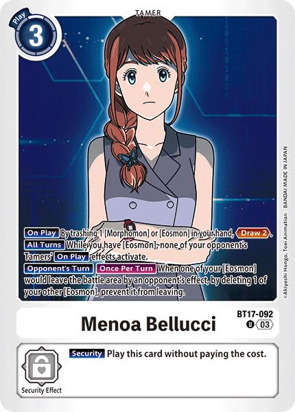 Menoa Bellucci [BT17-092] [Secret Crisis] | Devastation Store