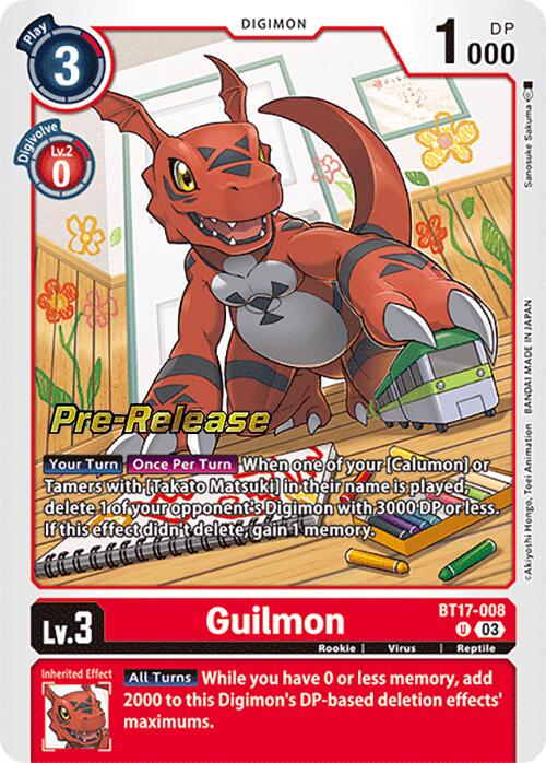 Guilmon [BT17-008] [Secret Crisis Pre-Release Cards] | Devastation Store