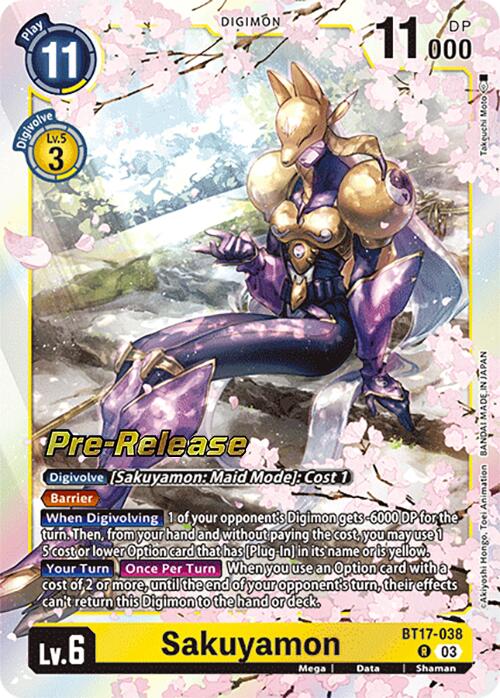 Sakuyamon [BT17-038] [Secret Crisis Pre-Release Cards] | Devastation Store