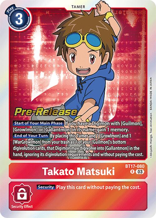 Takato Matsuki [BT17-080] [Secret Crisis Pre-Release Cards] | Devastation Store