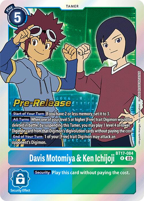 Davis Motomiya & Ken Ichijoji [BT17-084] [Secret Crisis Pre-Release Cards] | Devastation Store