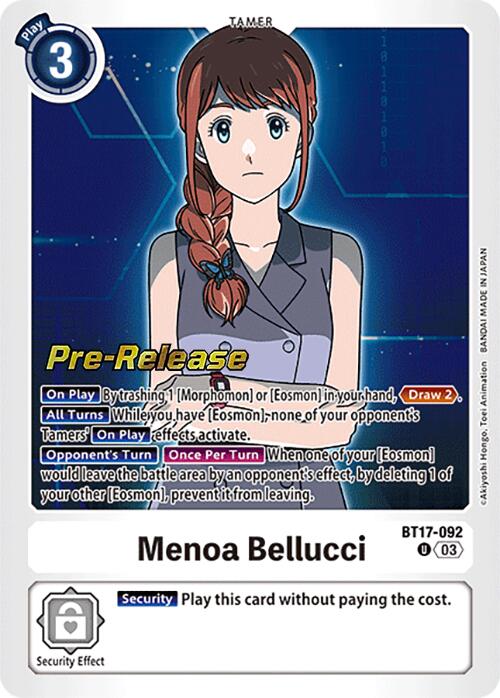 Menoa Bellucci [BT17-092] [Secret Crisis Pre-Release Cards] | Devastation Store