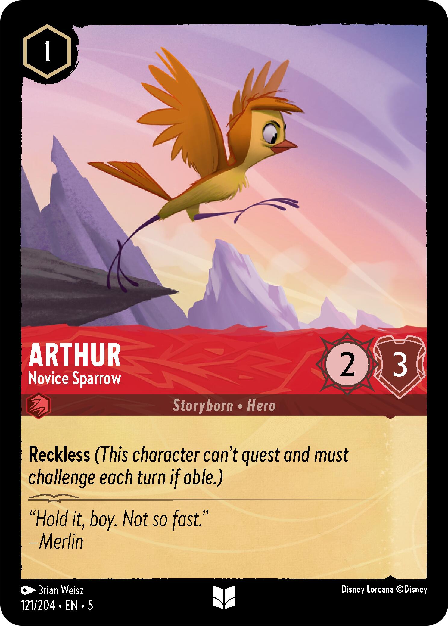 Arthur - Novice Sparrow (121/204) [Shimmering Skies] | Devastation Store