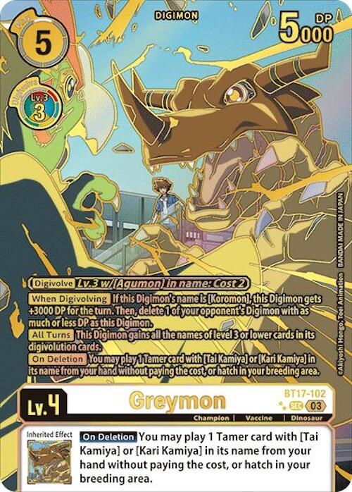 Greymon [BT17-102] (Right) (Textured) [Secret Crisis] | Devastation Store