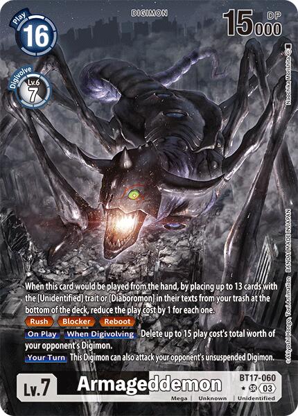 Armageddemon [BT17-060] (Alternate Art) [Secret Crisis] | Devastation Store