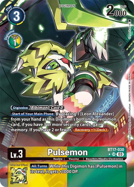 Pulsemon [BT17-030] (Alternate Art) [Secret Crisis] | Devastation Store