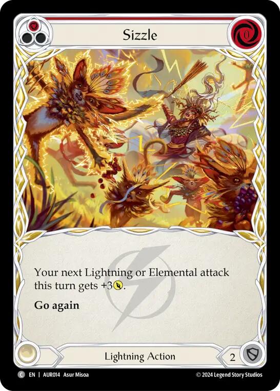 Sizzle (Red) [AUR014] (1st Strike) | Devastation Store