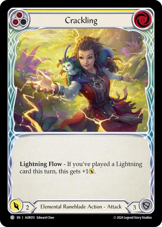 Crackling (Yellow) [AUR015] (1st Strike) | Devastation Store