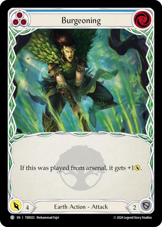 Burgeoning (Blue) [TER022] (1st Strike) | Devastation Store