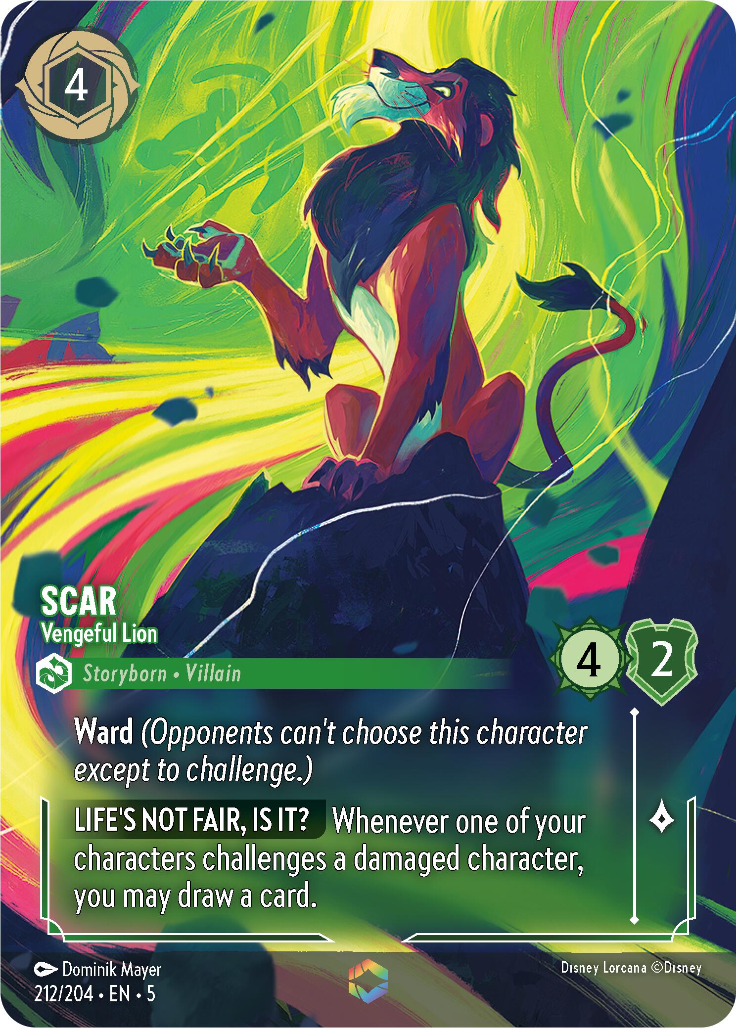 Scar - Vengeful Lion (Enchanted) (212/204) [Shimmering Skies] - Devastation Store | Devastation Store